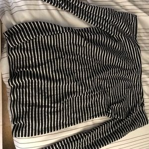 American Apparel Striped Off the Shoulder Shirt